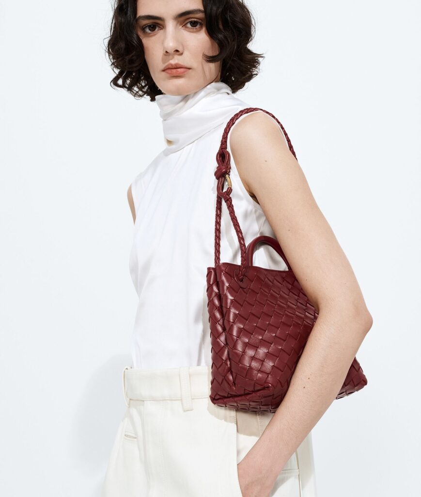 Burgundowa Torebka Bottega Venetta1