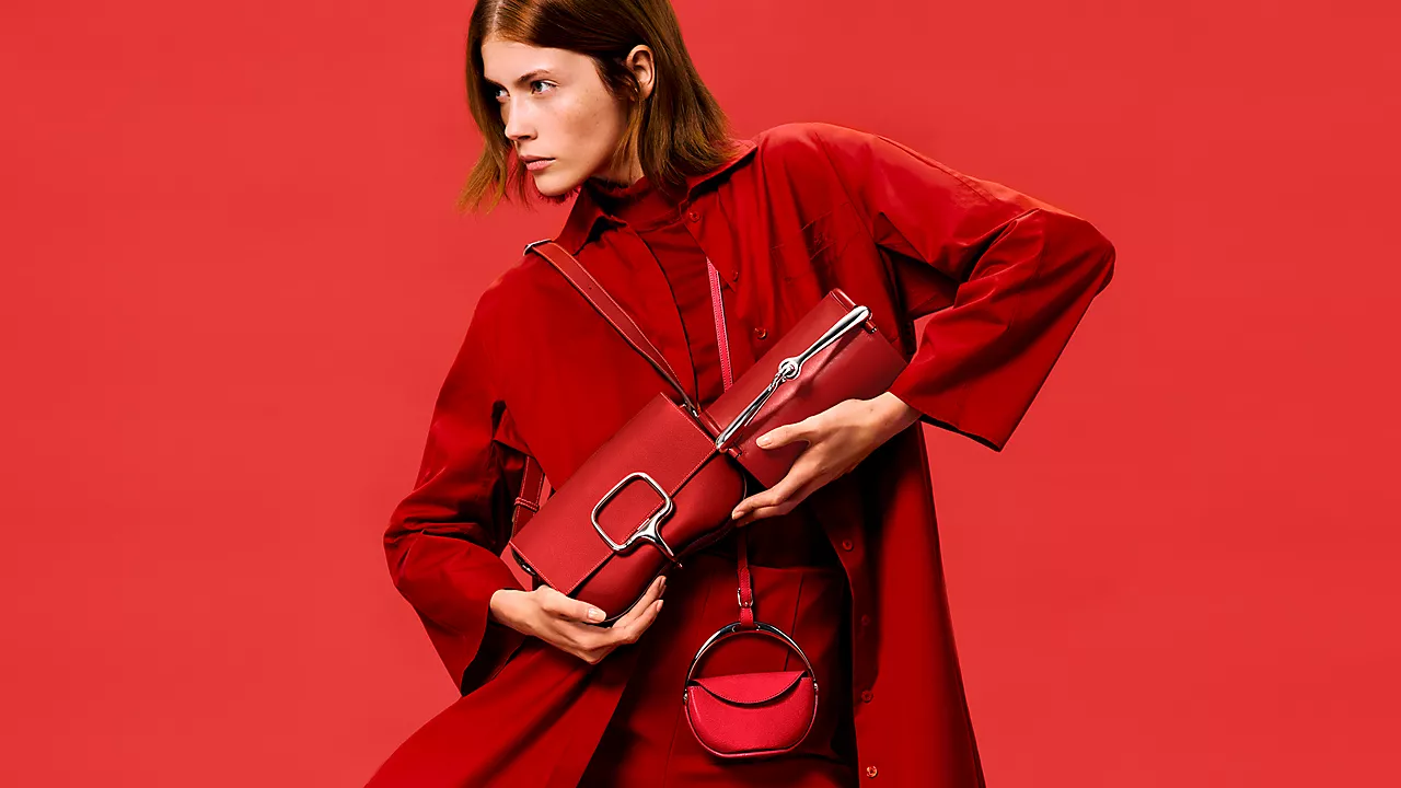 Burgundowa Torebka Hermes